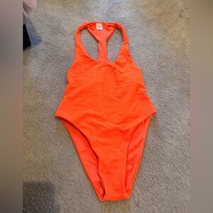 Frankie's Bikinis Orange One Piece Swimsuit